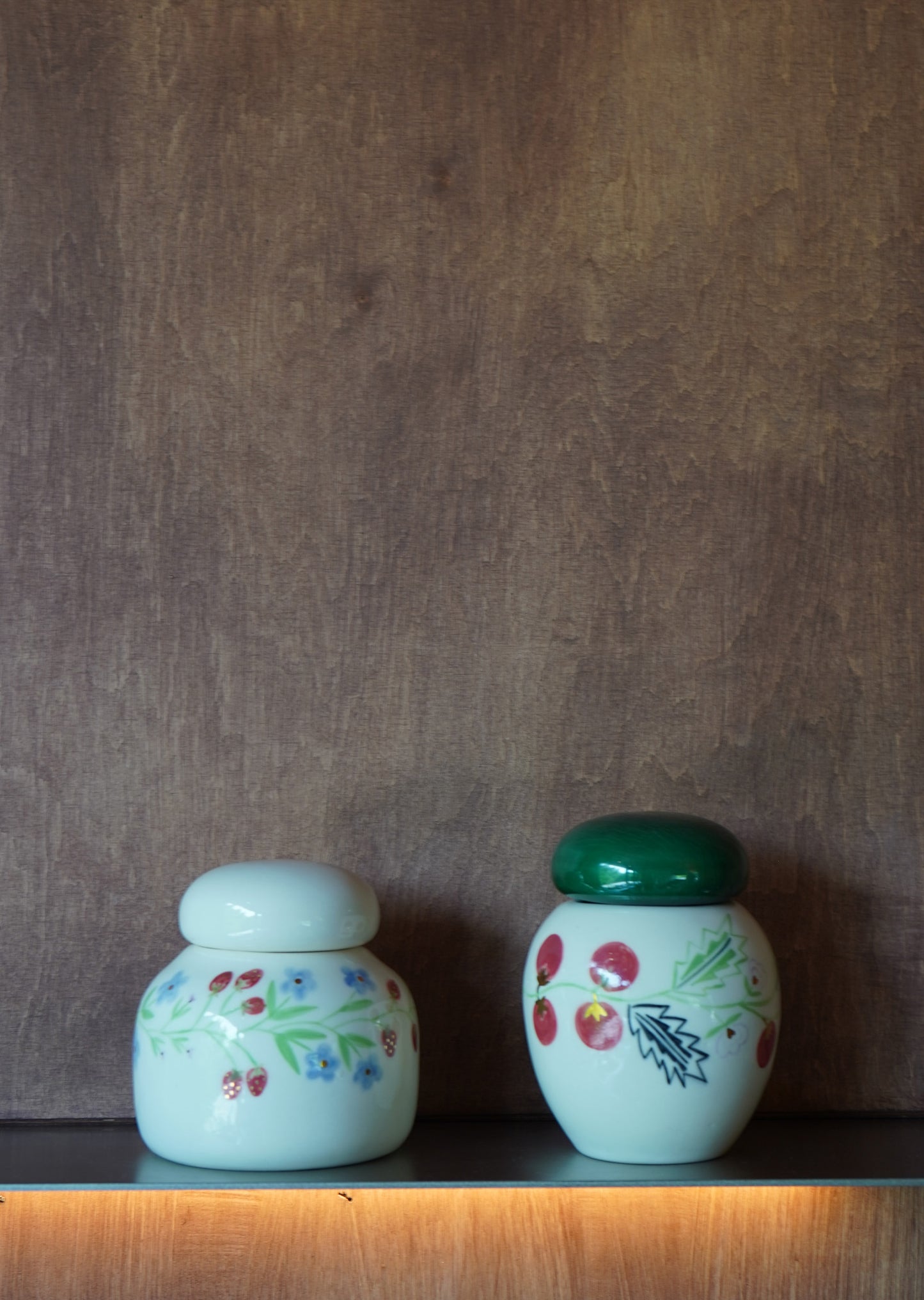Handcrafted Ceramic Jar with Tomato Motif