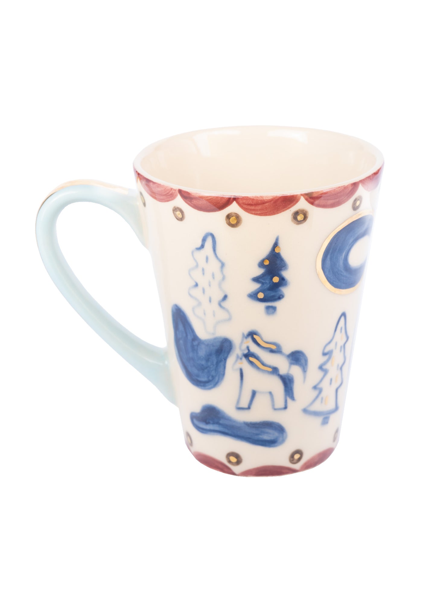 Кружка різдвяна з кониками