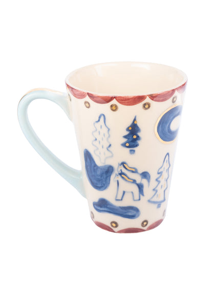 Кружка різдвяна з кониками