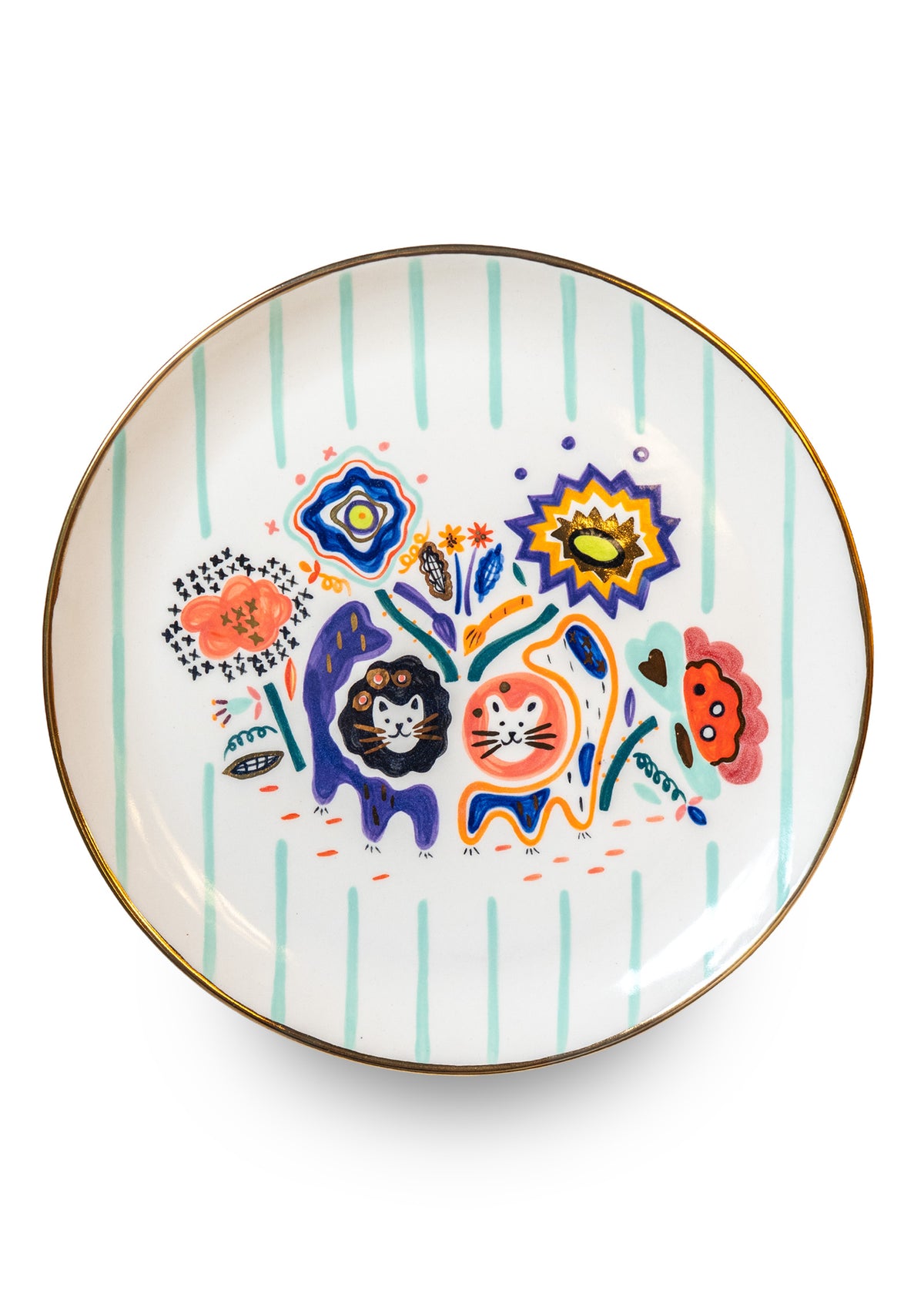 Plate with lion