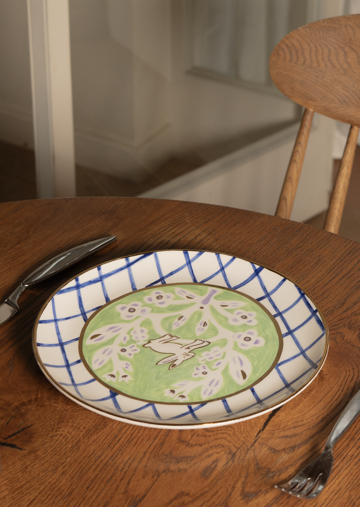 “Vytynanka” Plate with a Hare