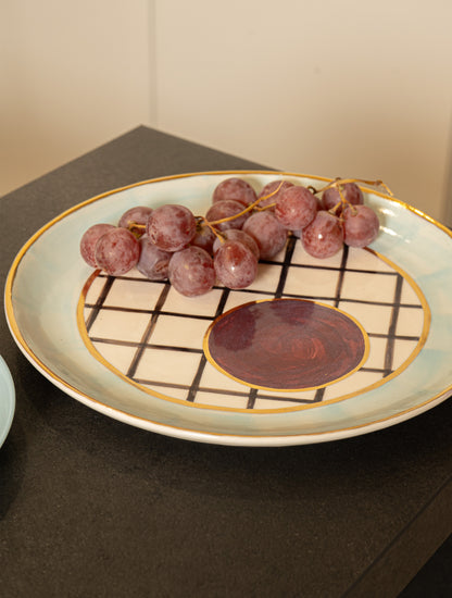 Різдвяна тарілка зі смужками