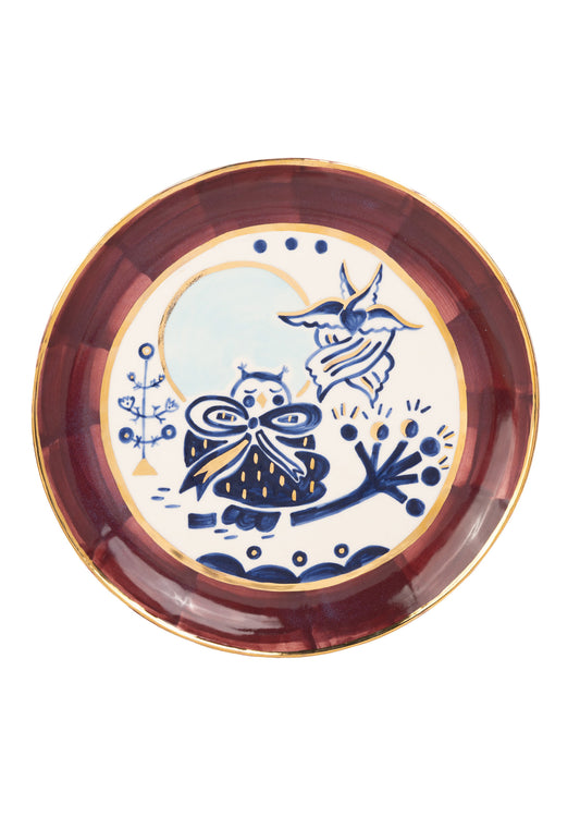 Різдвяна тарілка зі совою